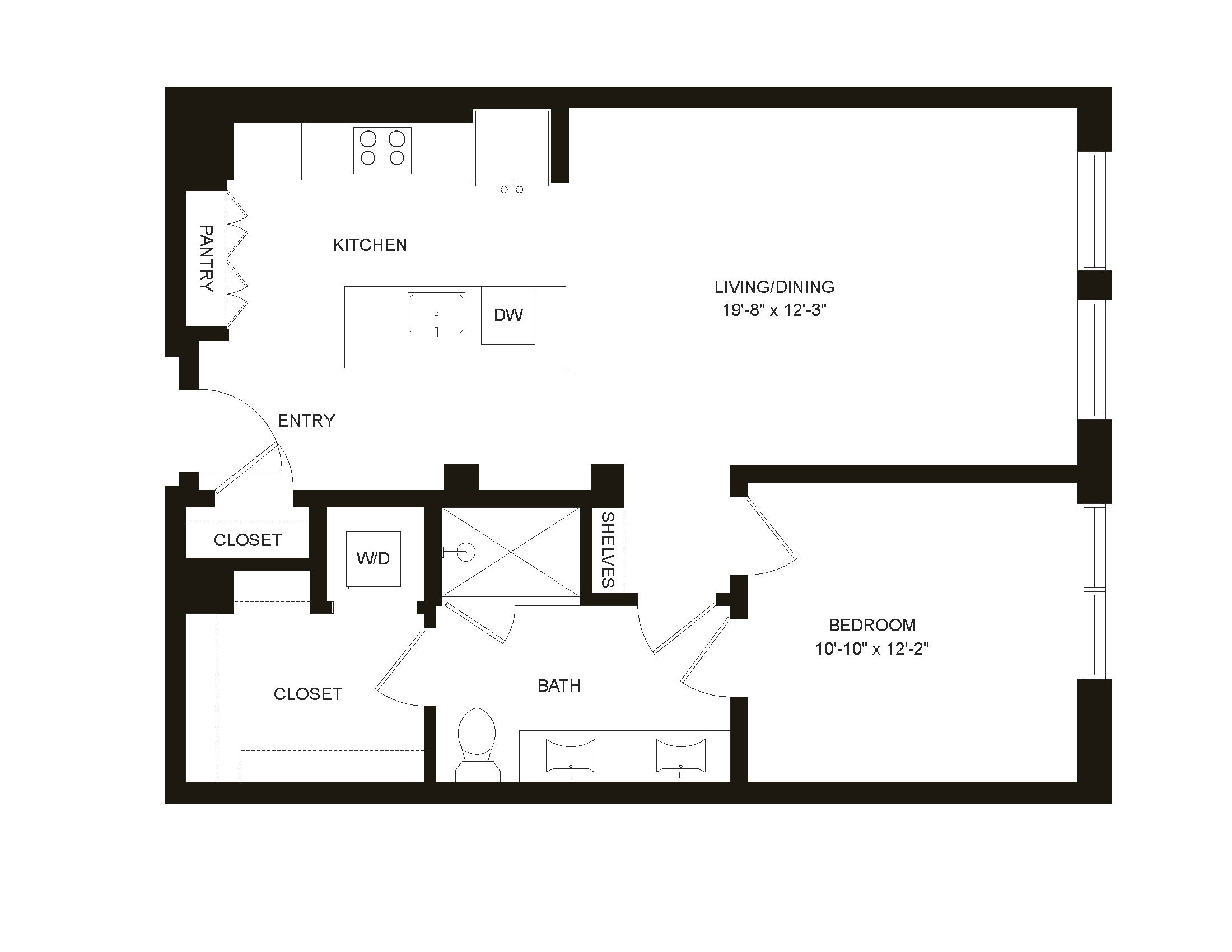Floor plan layout diagram for A14