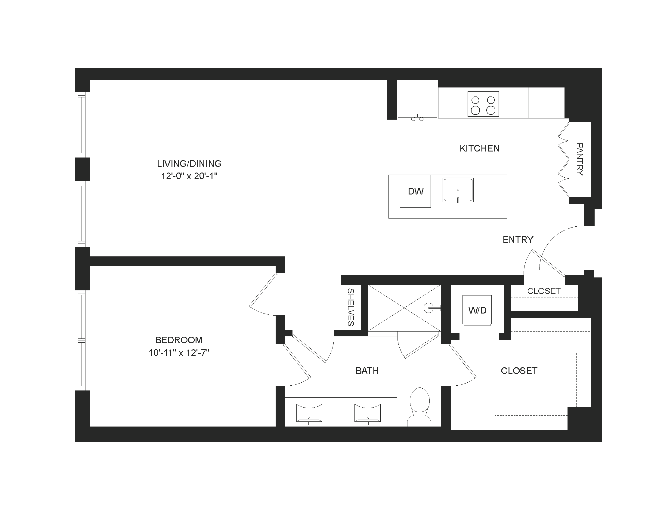 Floor plan layout diagram for A16