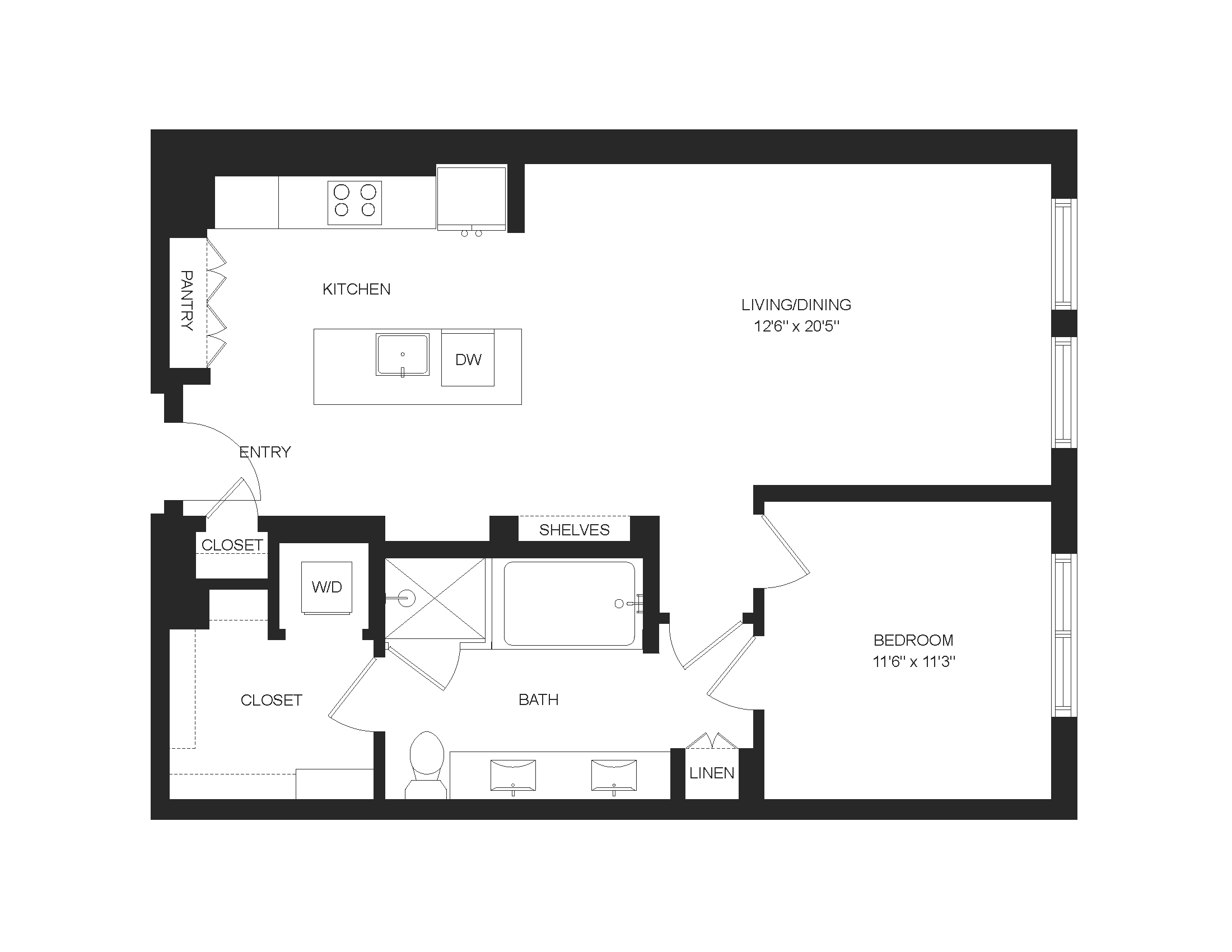 Floor plan layout diagram for A18