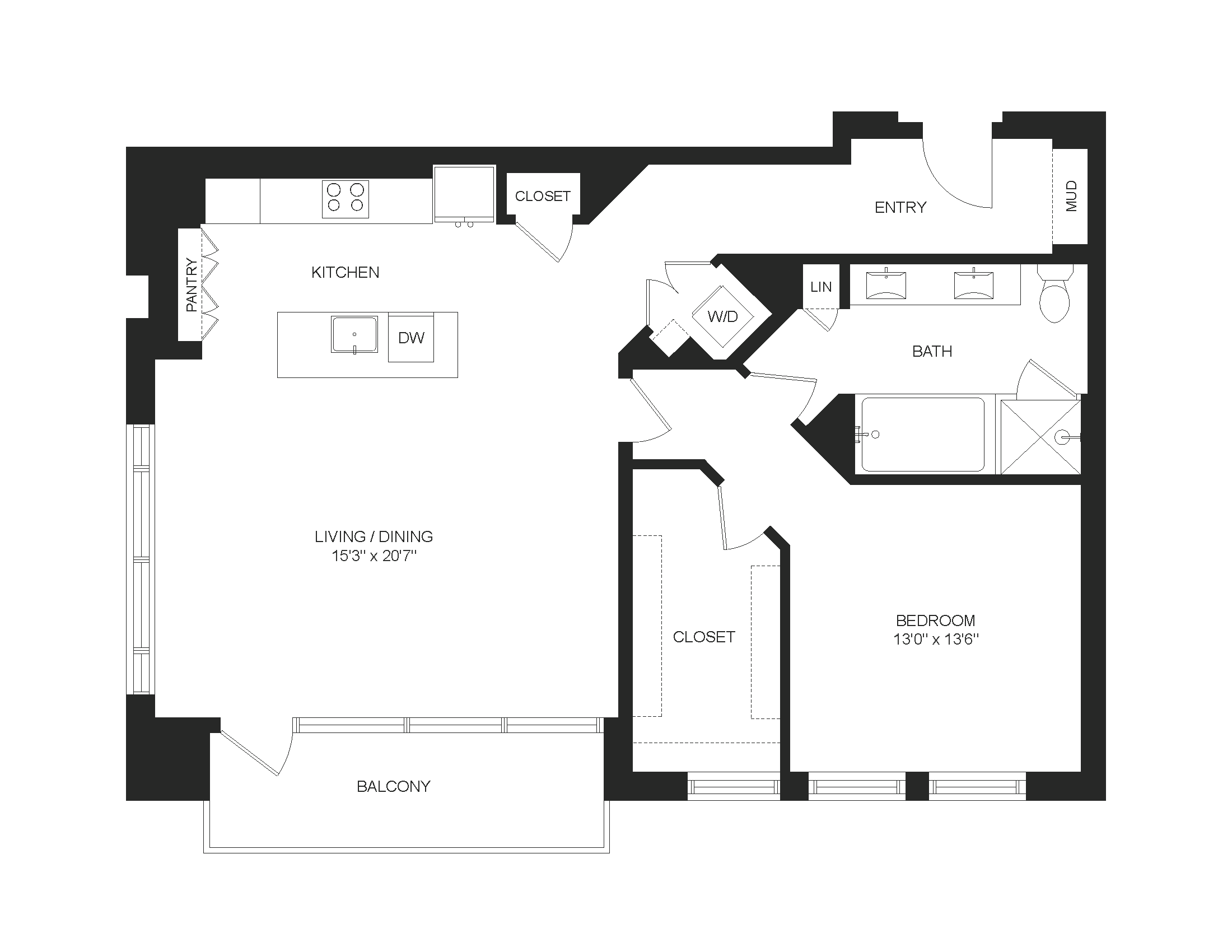 Floor plan layout diagram for A20