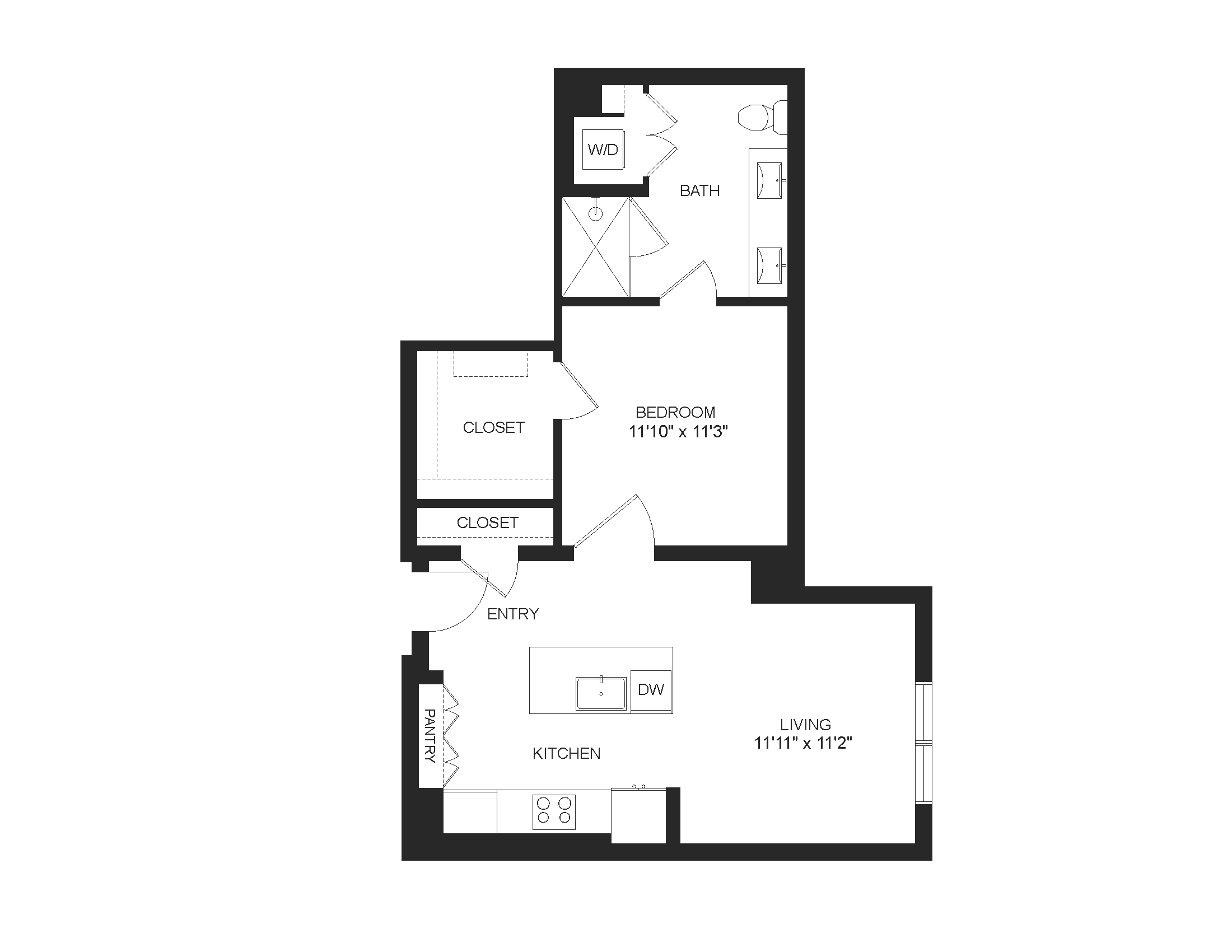 Floor plan layout diagram for A4