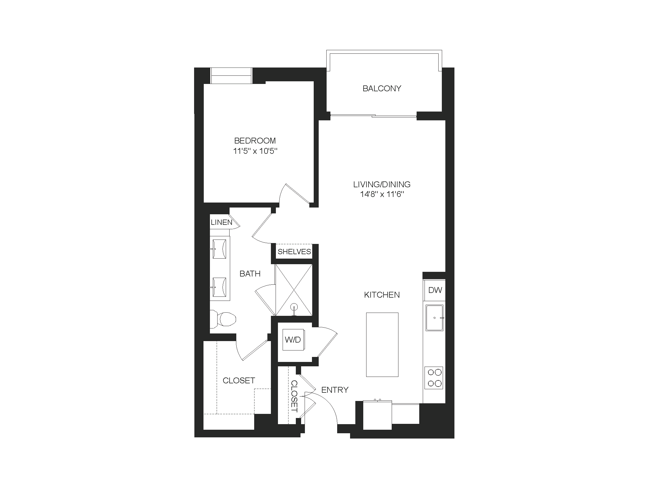Floor plan layout diagram for A5