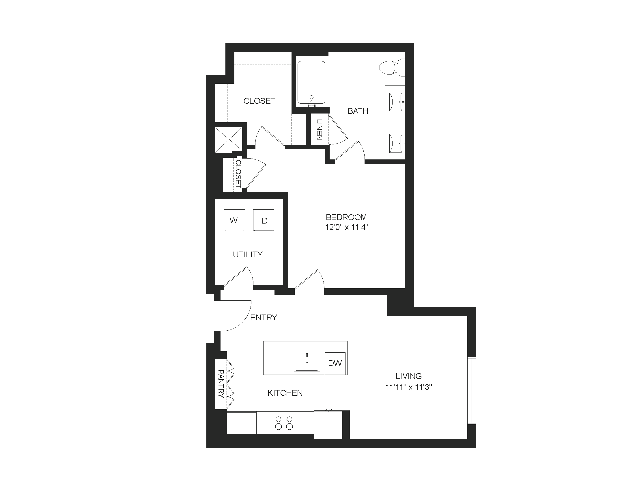 Floor plan layout diagram for A8A
