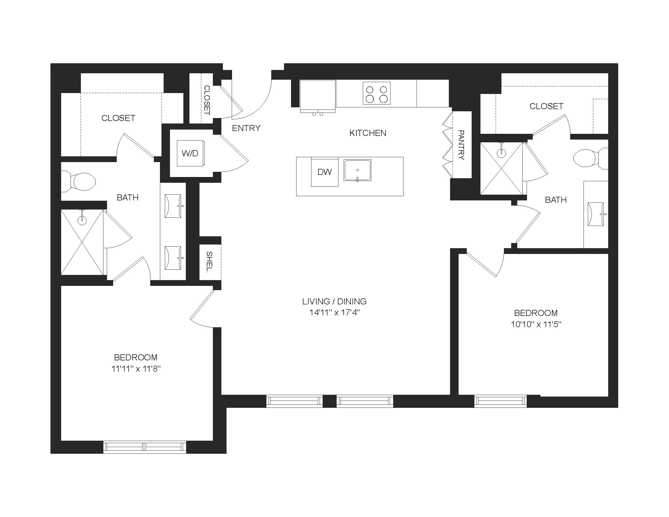 Floor plan layout diagram for B1