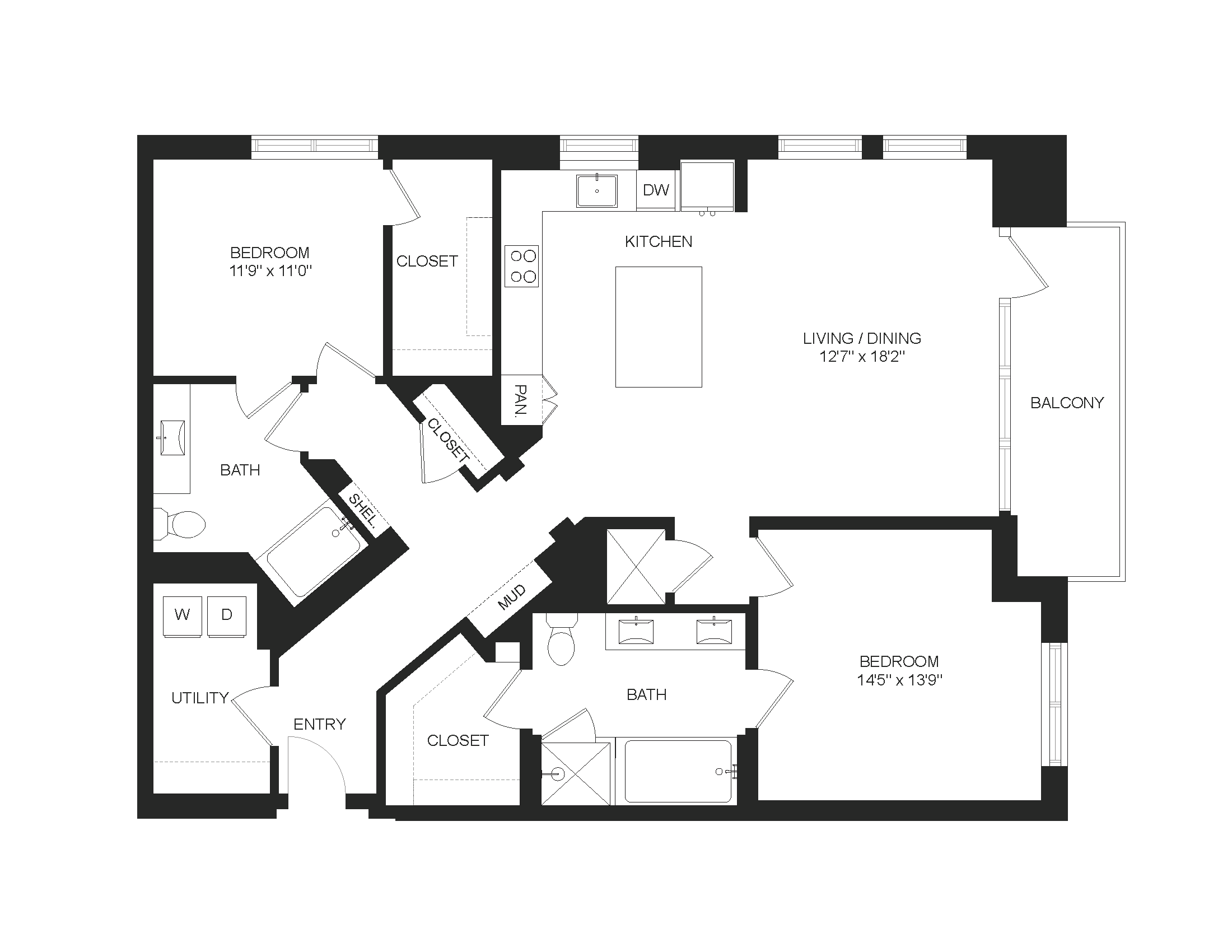 Floor plan layout diagram for B10A