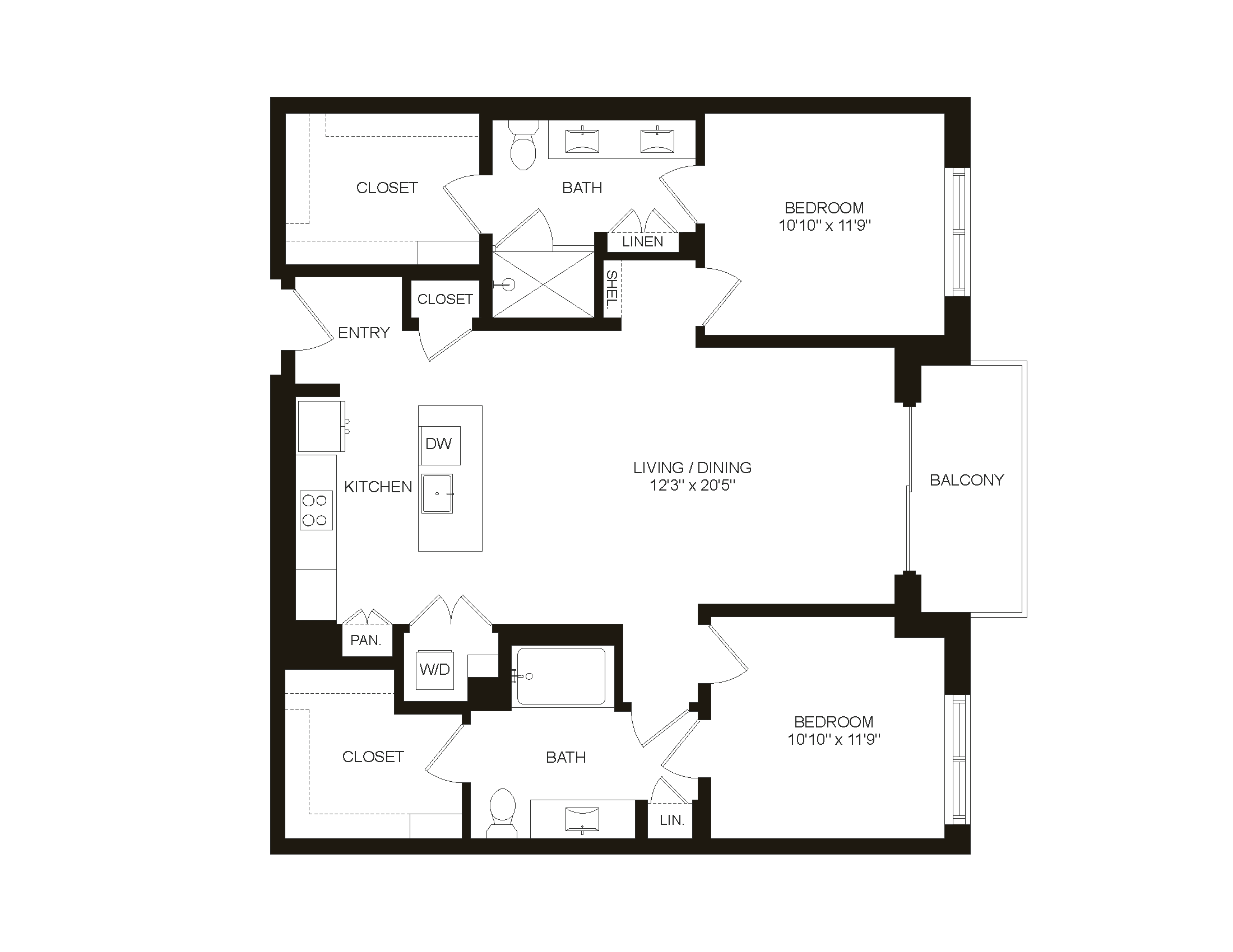 Floor plan layout diagram for B2