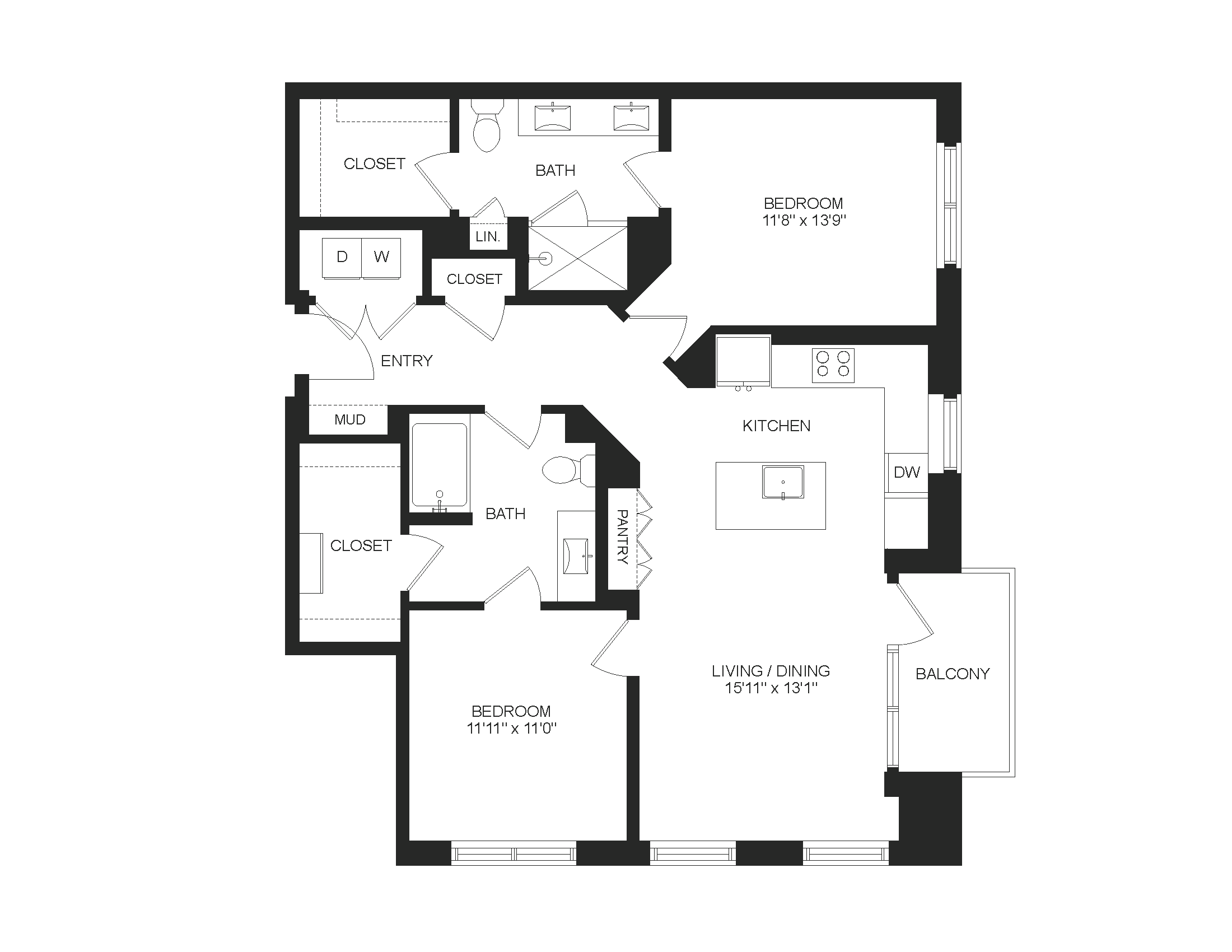 Floor plan layout diagram for B3