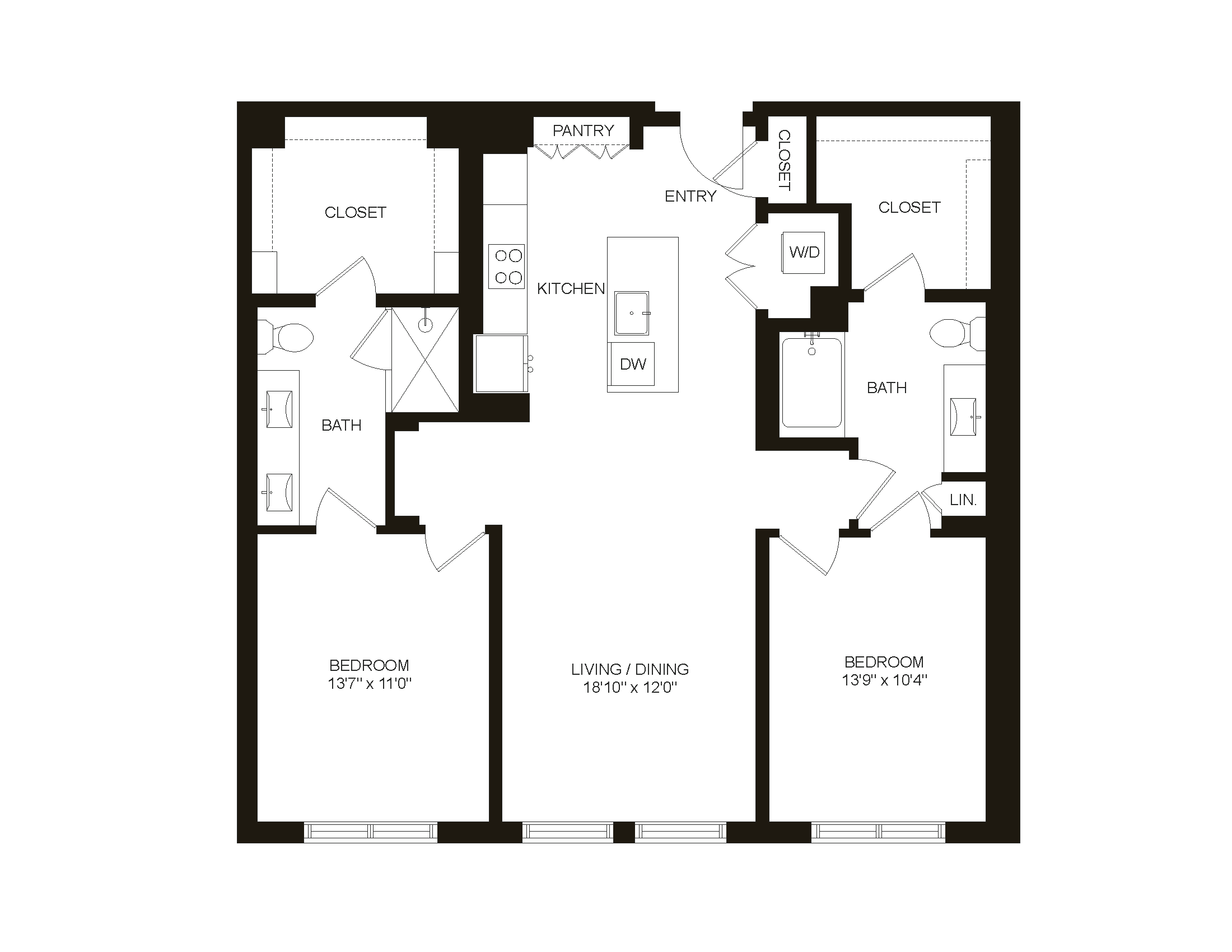Floor plan layout diagram for B6