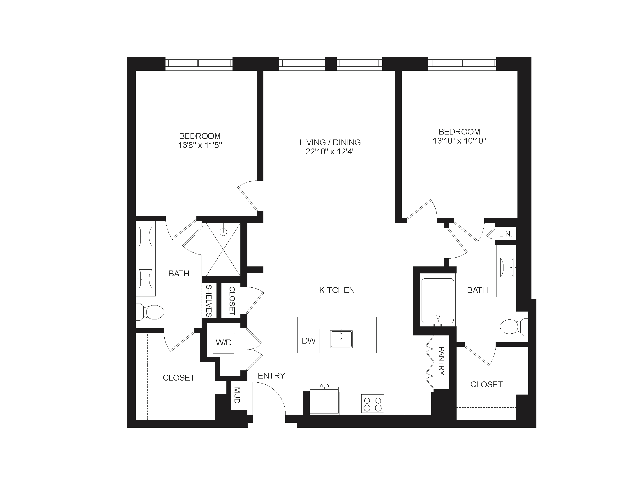 Floor plan layout diagram for B7