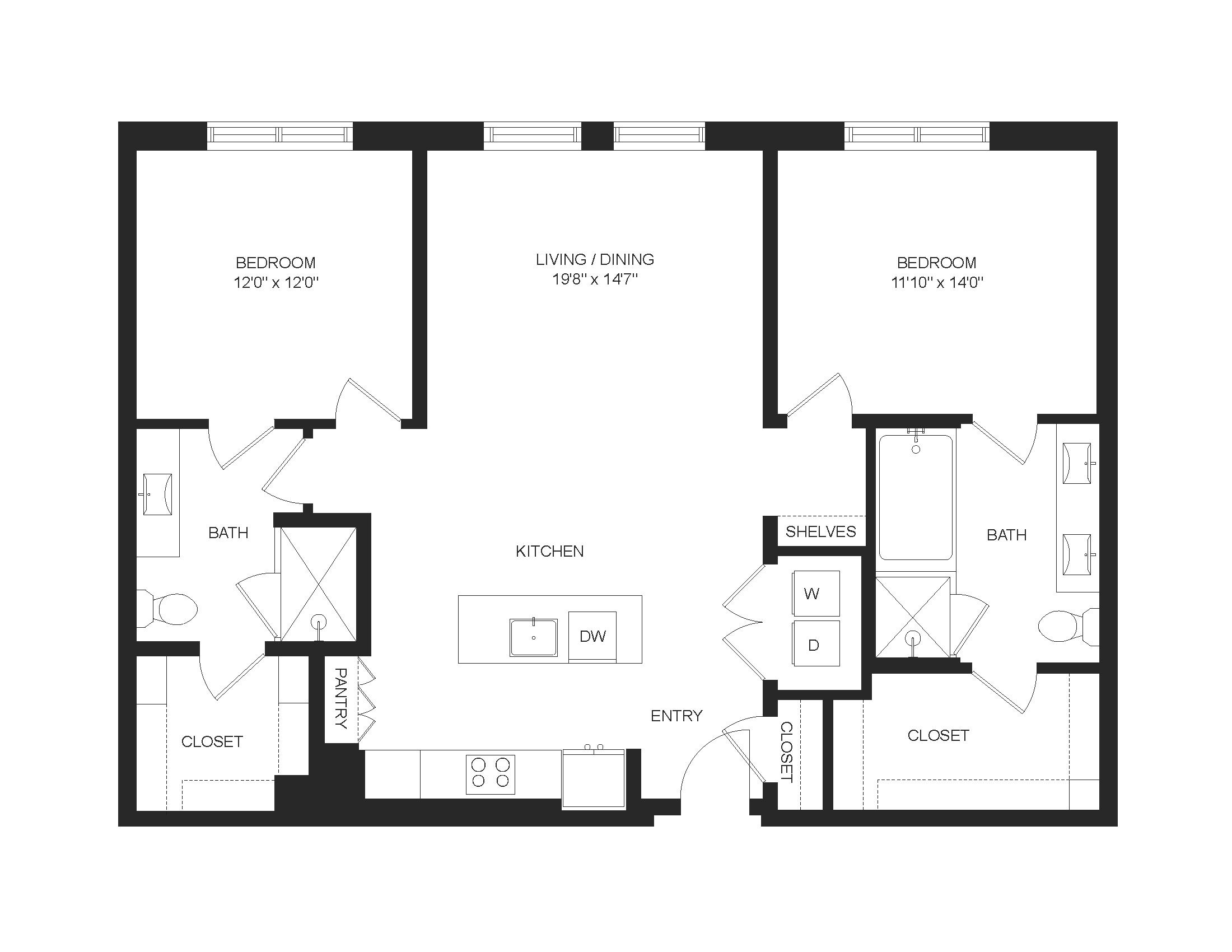 Floor plan layout diagram for B8