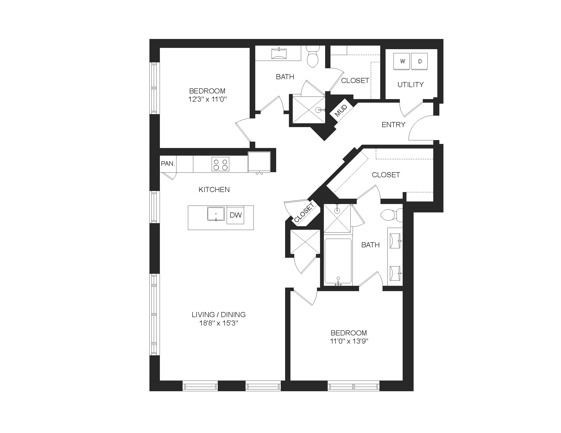 Floor plan layout diagram for B9