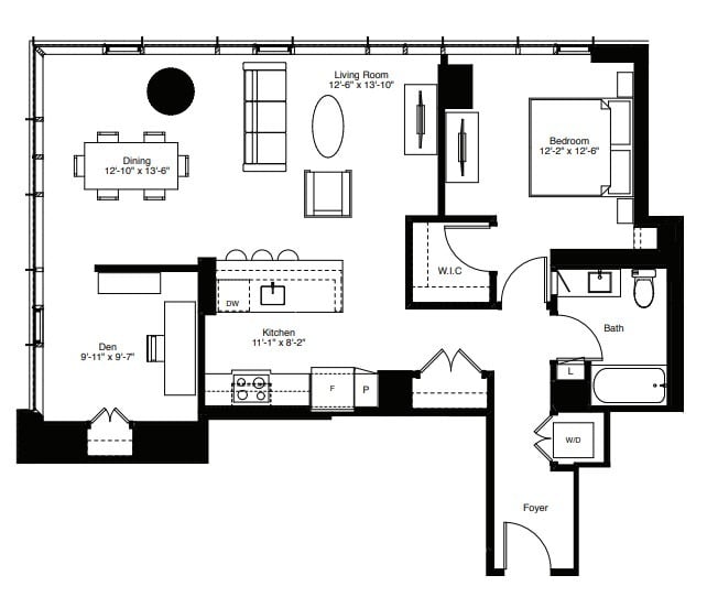 Floor plan layout diagram for A+D-2