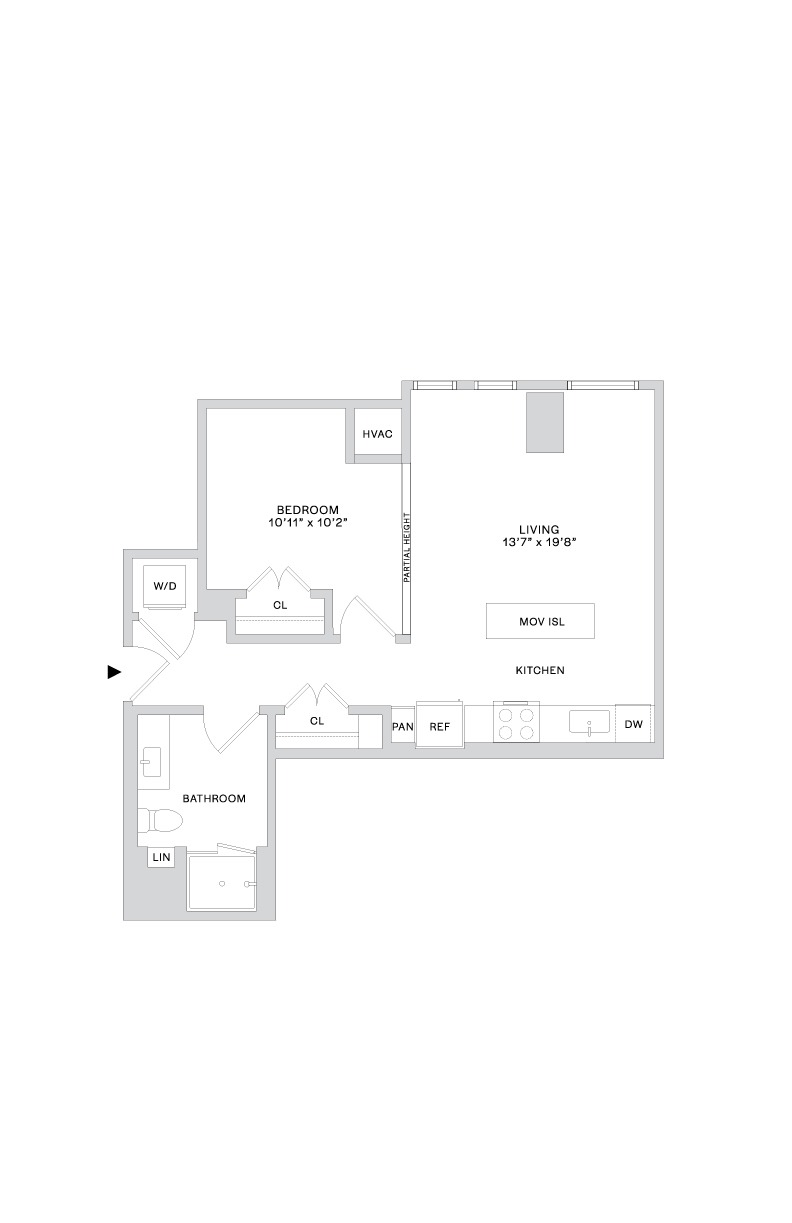 Floor plan layout diagram for A5.1 (1x1)