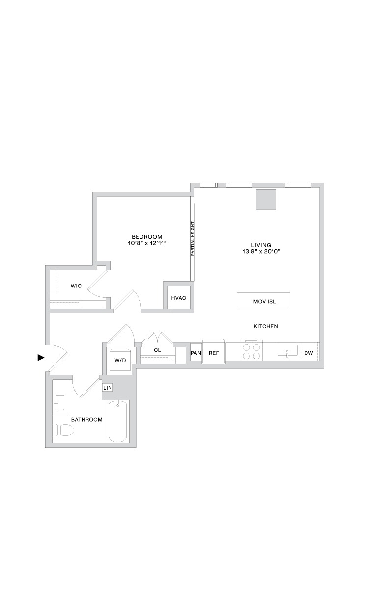 Floor plan layout diagram for A5.2 (1x1)