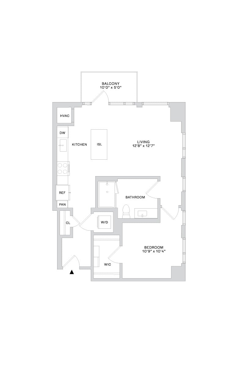 Floor plan layout diagram for B5 (1x1)