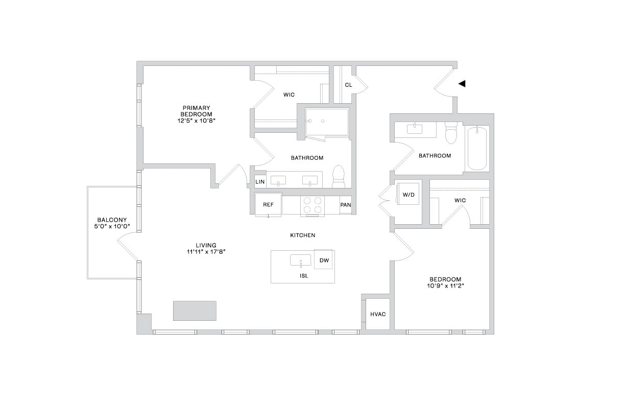 Floor plan layout diagram for C1.2 (2x2)