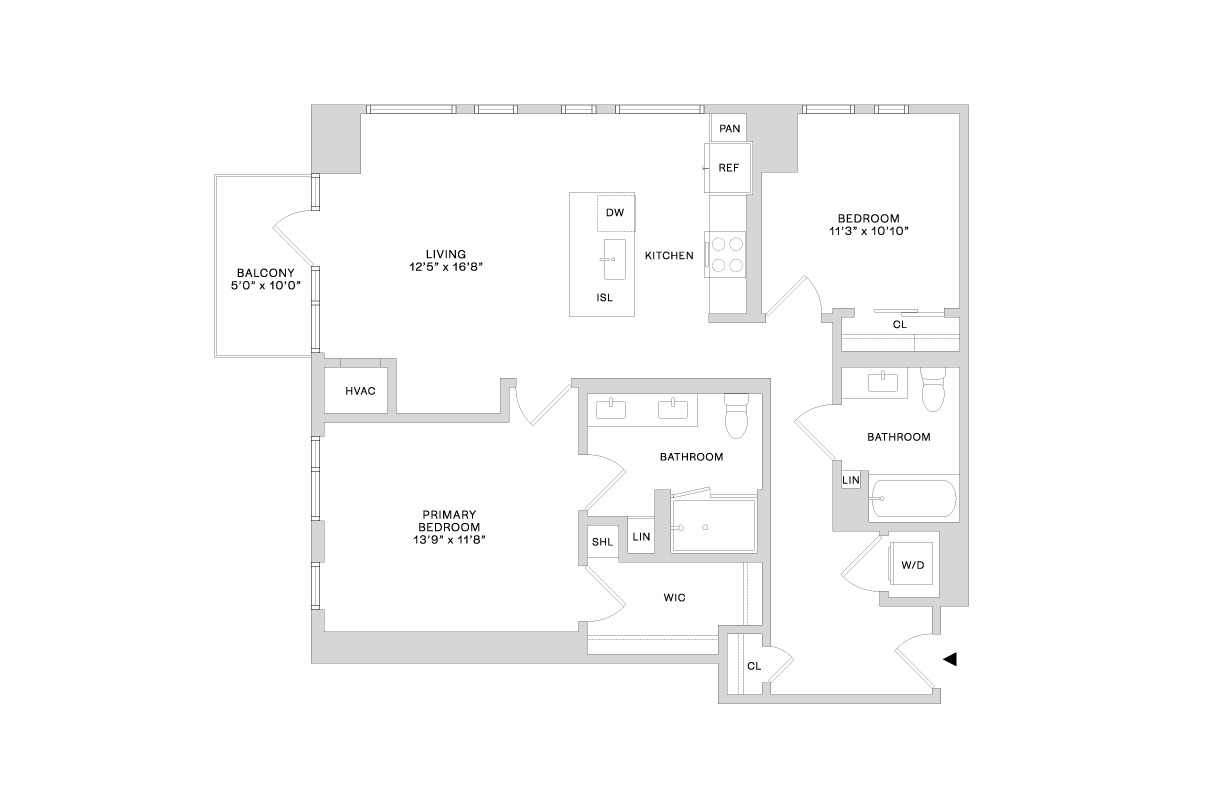 Floor plan layout diagram for C2.2 (2x2)