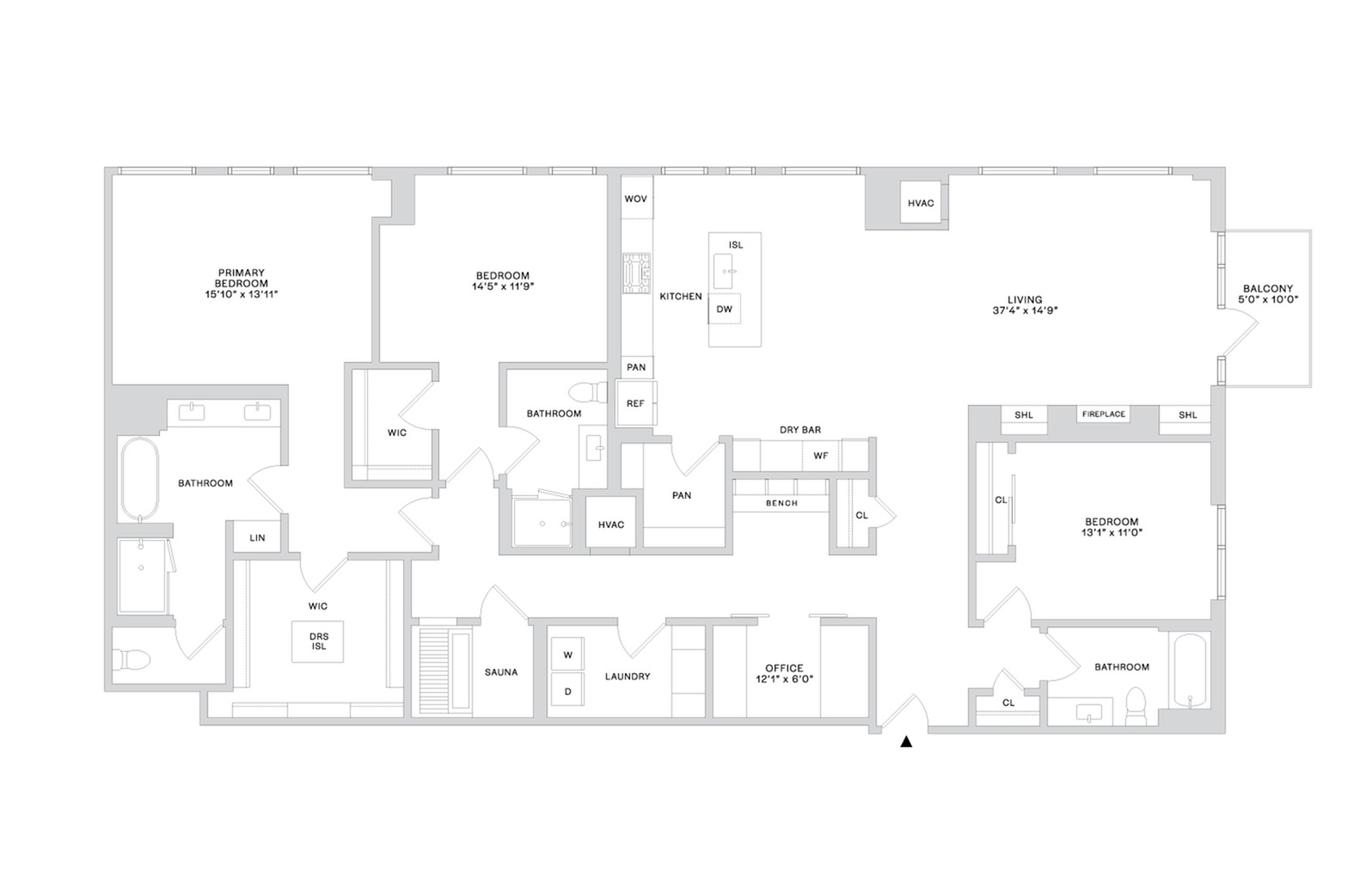 Floor plan layout diagram for PHD2 (3x3)