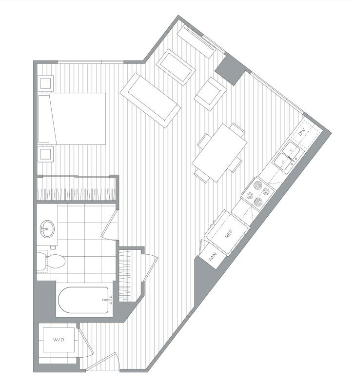 Floor plan layout diagram for A4