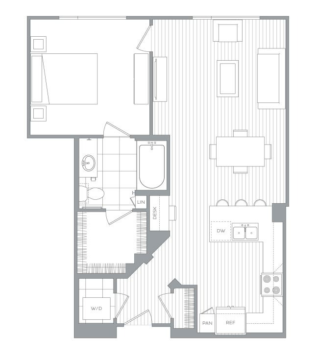 Floor plan layout diagram for A16
