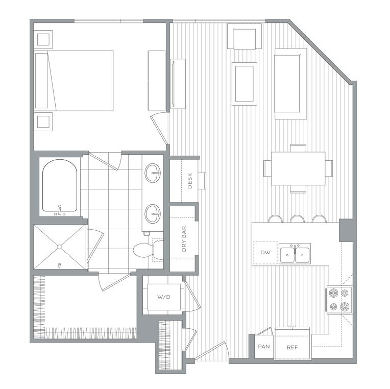 Floor plan layout diagram for A17