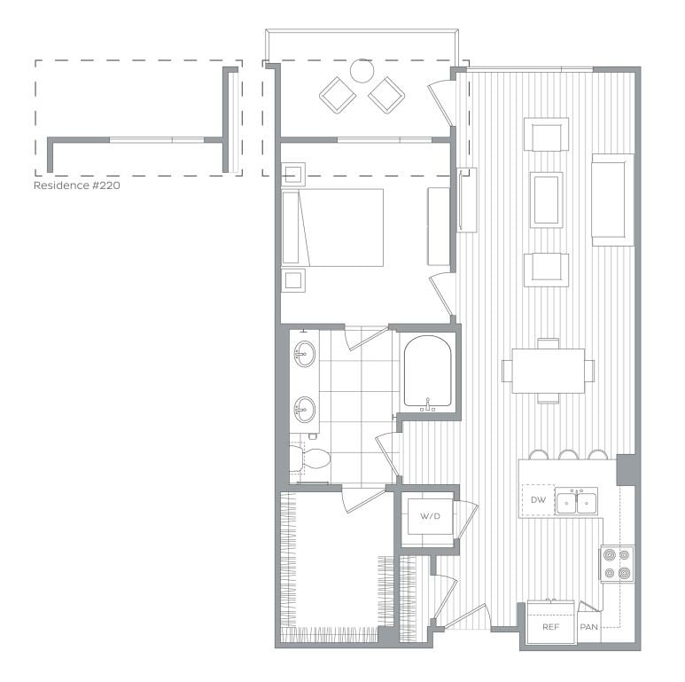 Floor plan layout diagram for A18