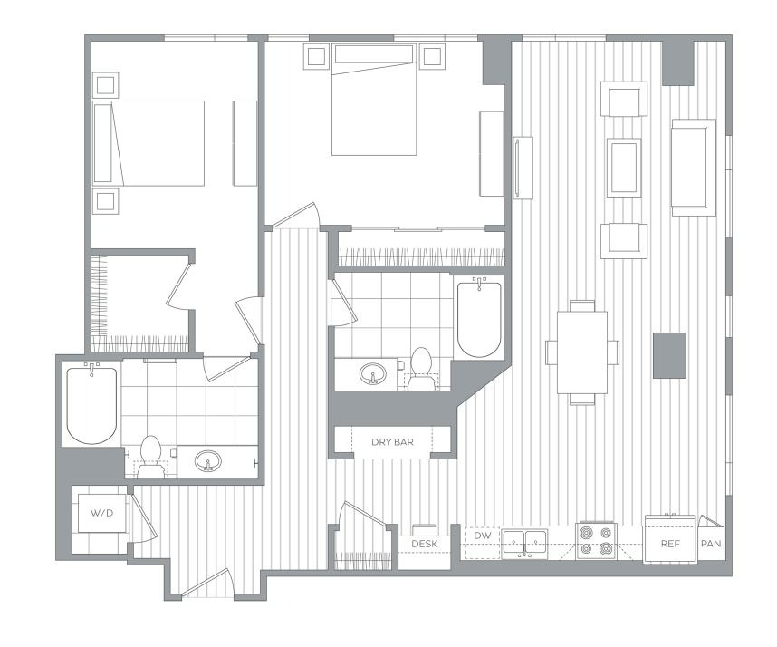 Floor plan layout diagram for B11