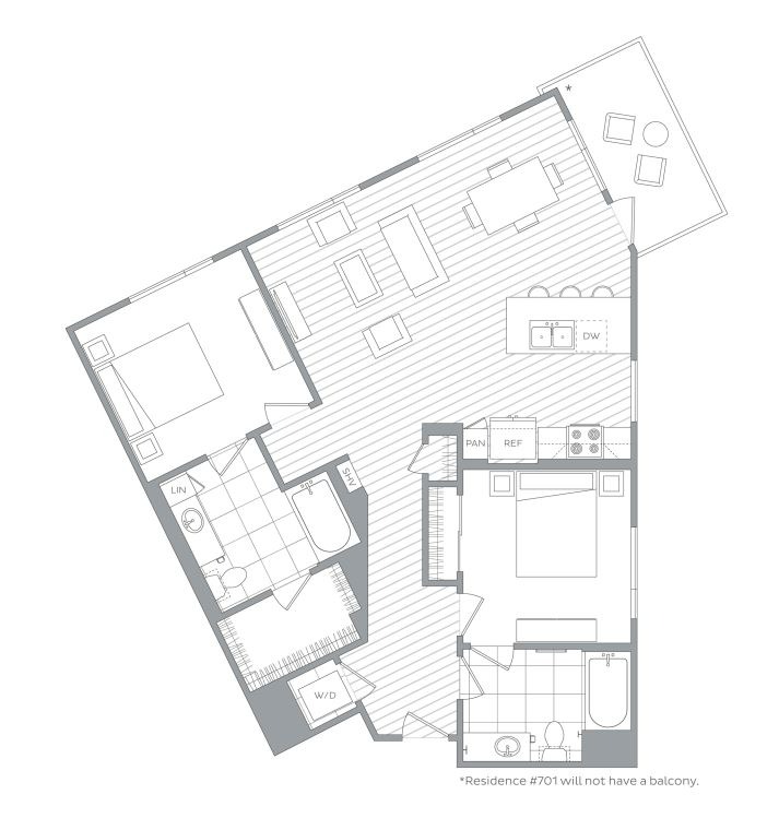 Floor plan layout diagram for B6