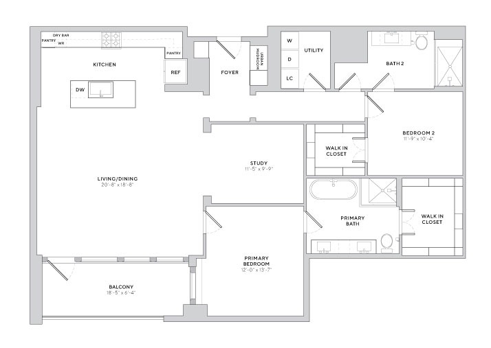 Floor plan layout diagram for B6 (2.5x2)