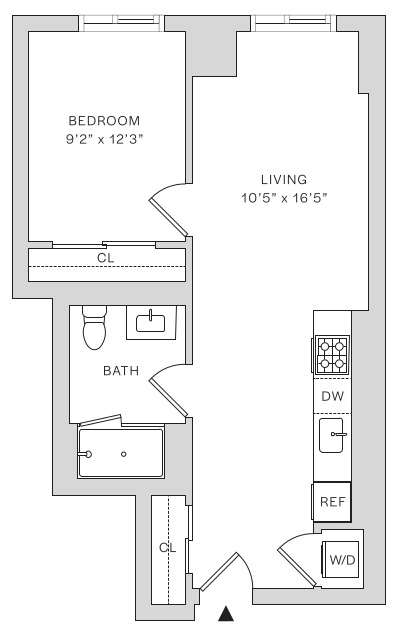 Floor plan layout diagram for J