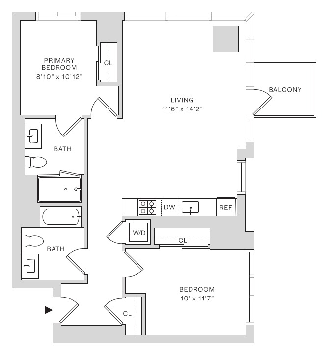 Floor plan layout diagram for K