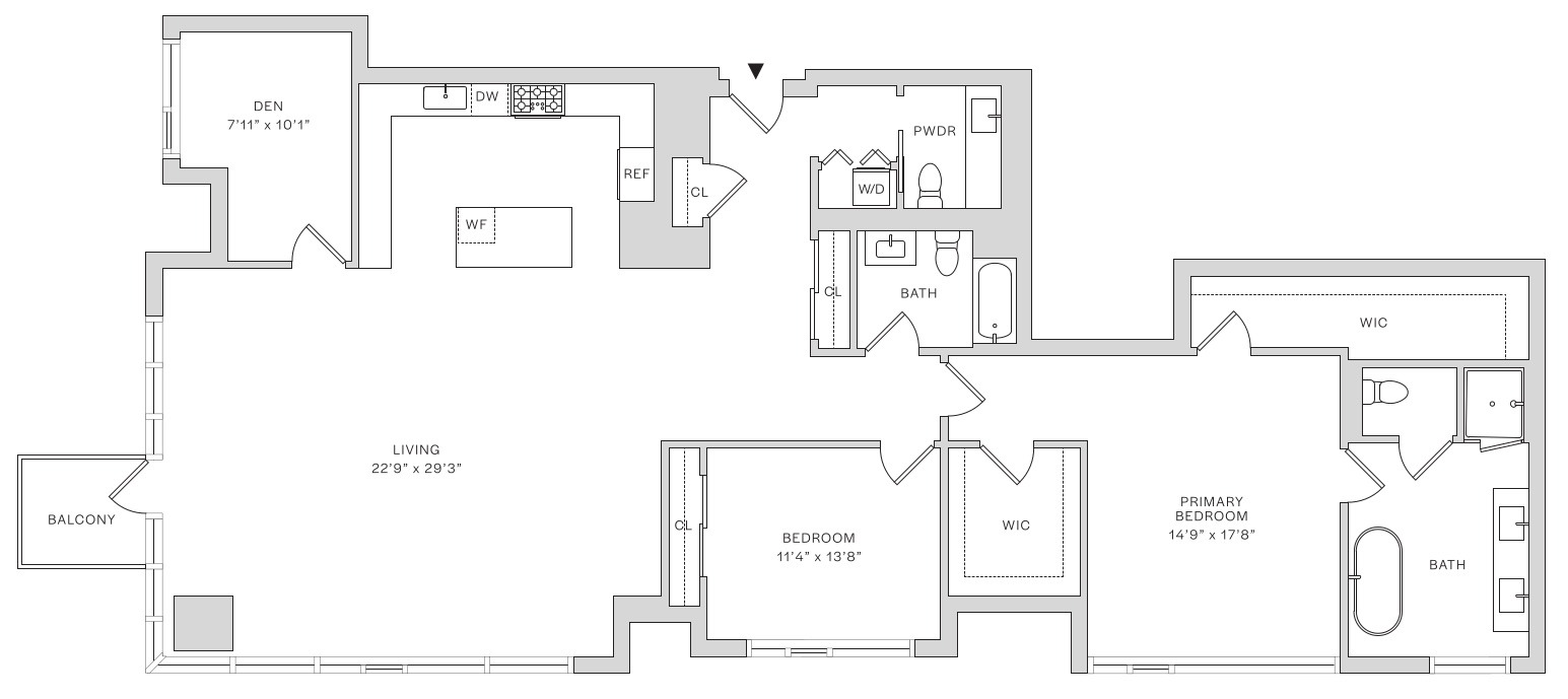 Floor plan layout diagram for PH2