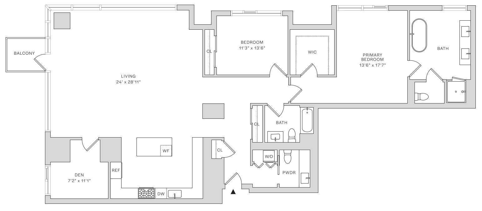 Floor plan layout diagram for PH1