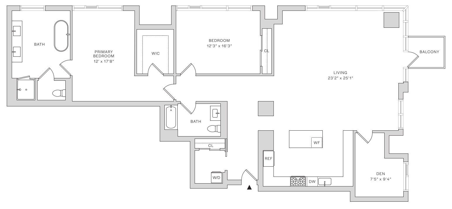 Floor plan layout diagram for PH3