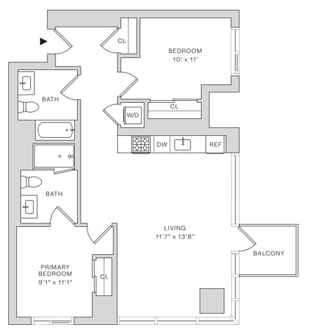 Floor plan layout diagram for L