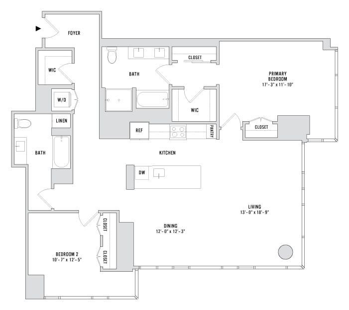 Floor plan layout diagram for B14
