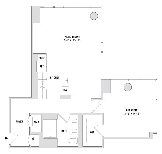 Floor plan layout diagram for B8