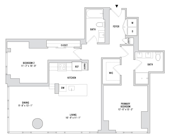 Floor plan layout diagram for B11