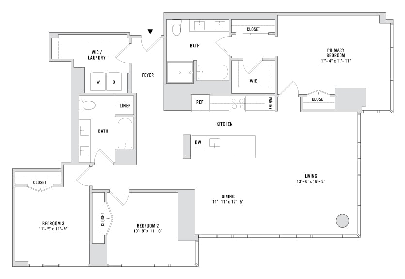 Floor plan layout diagram for B15