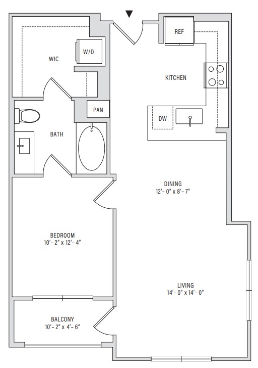 Floor plan layout diagram for A1A
