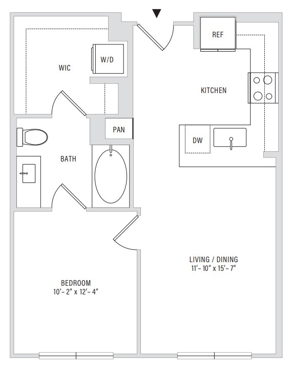 Floor plan layout diagram for A1C