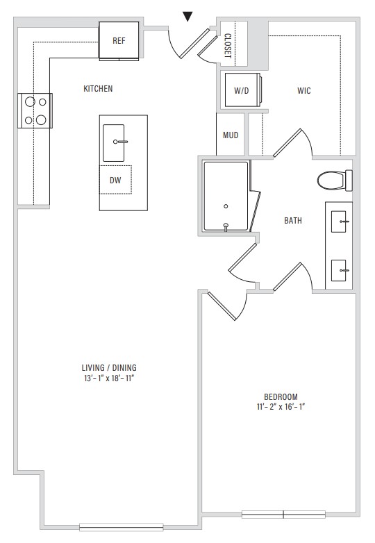 Floor plan layout diagram for A2B