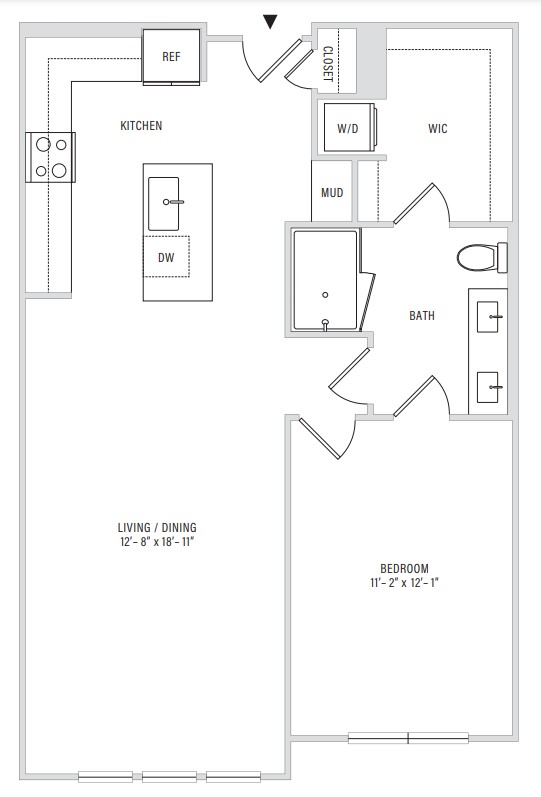 Floor plan layout diagram for A2D