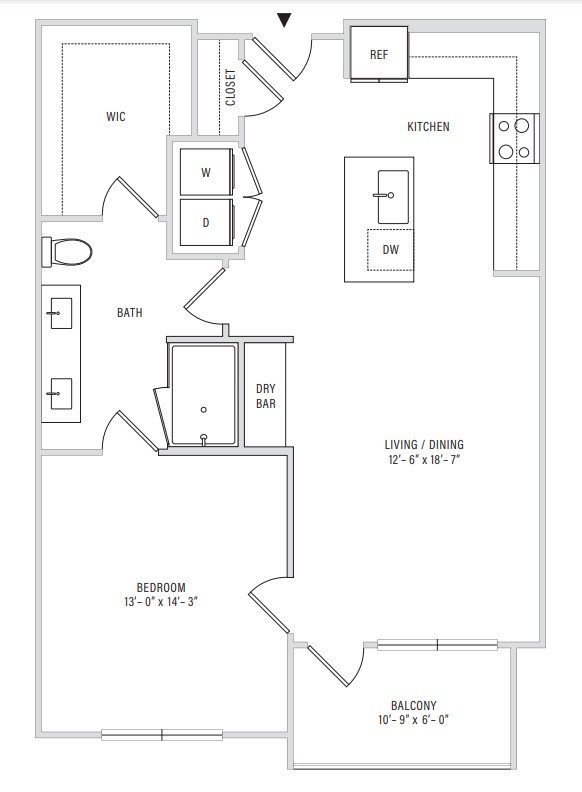 Floor plan layout diagram for A4