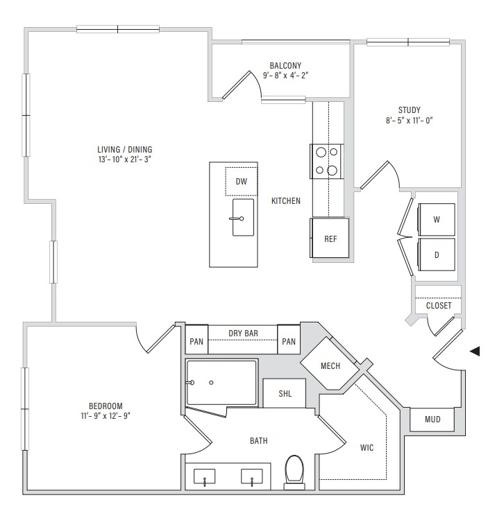 Floor plan layout diagram for A5
