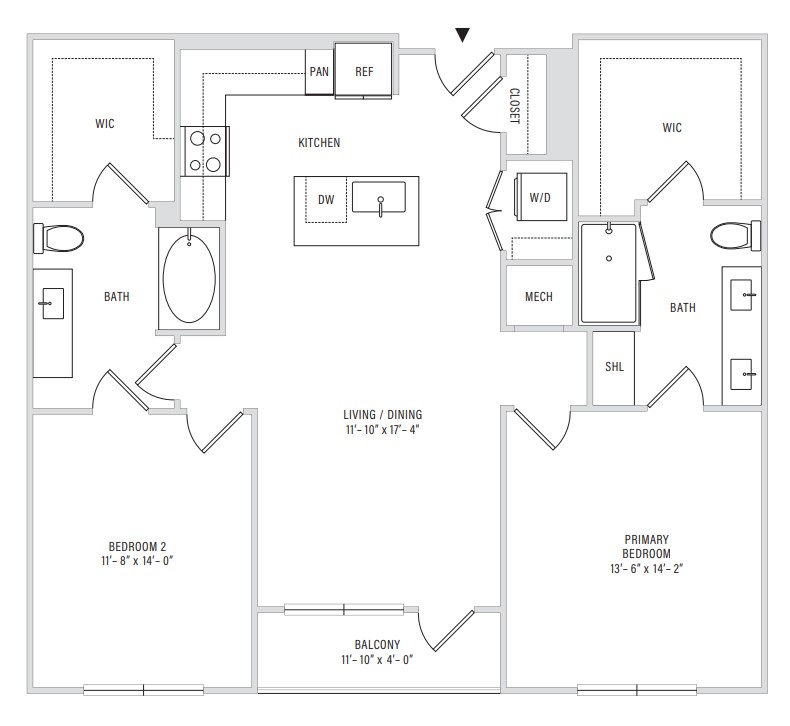 Floor plan layout diagram for B1