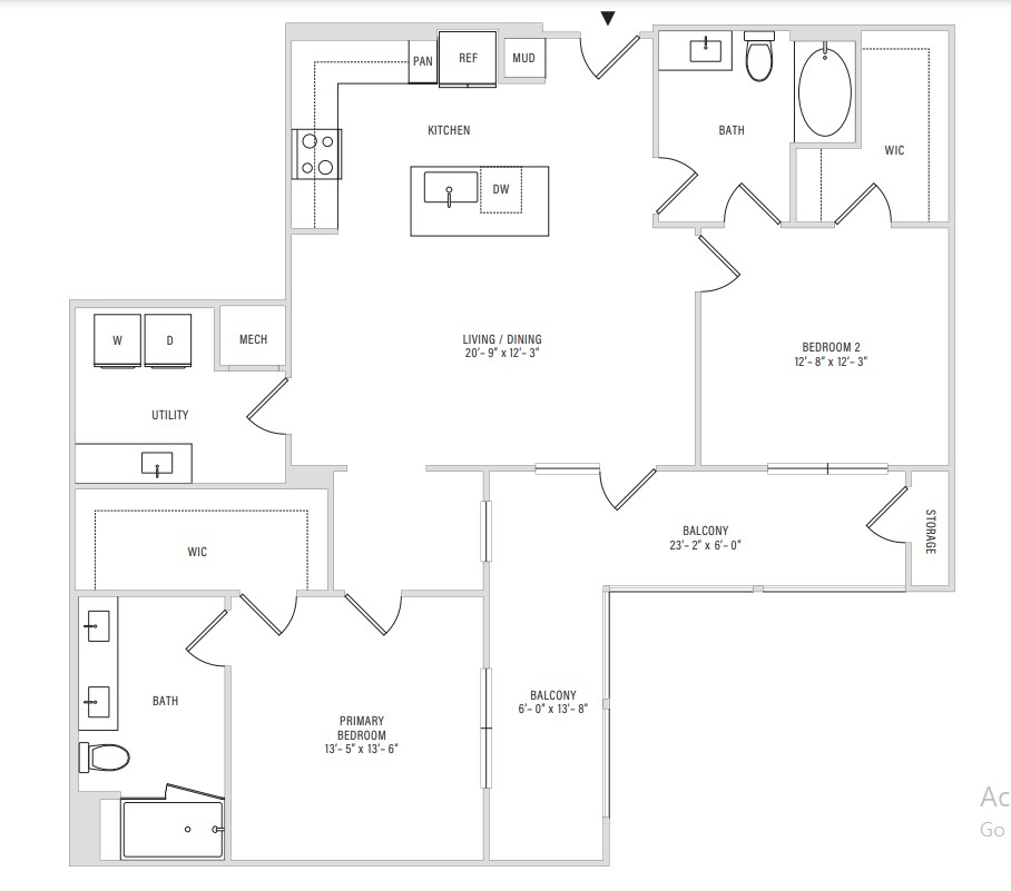 Floor plan layout diagram for B3