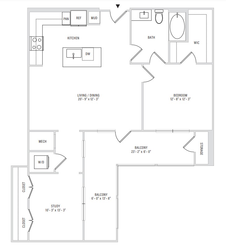 Floor plan layout diagram for B3B