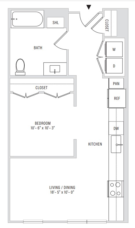 Floor plan layout diagram for S1-ANSI-A