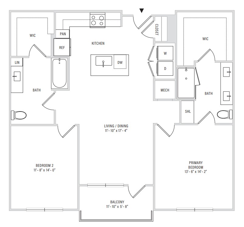 Floor plan layout diagram for B1-ANSI-A